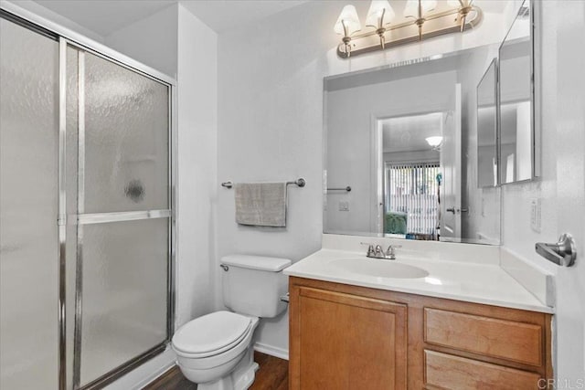 12059 Alta Carmel Ct Unit 167, San Diego, CA 92128 - full bath with a shower stall, toilet, vanity, and wood finished floors
