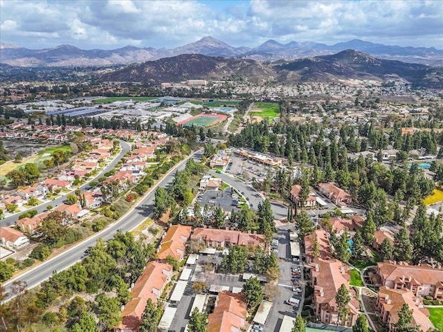 12059 Alta Carmel Ct Unit 167, San Diego, CA 92128 - aerial view of property and surrounding area featuring a mountainous background