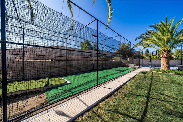 view of home's community with fence