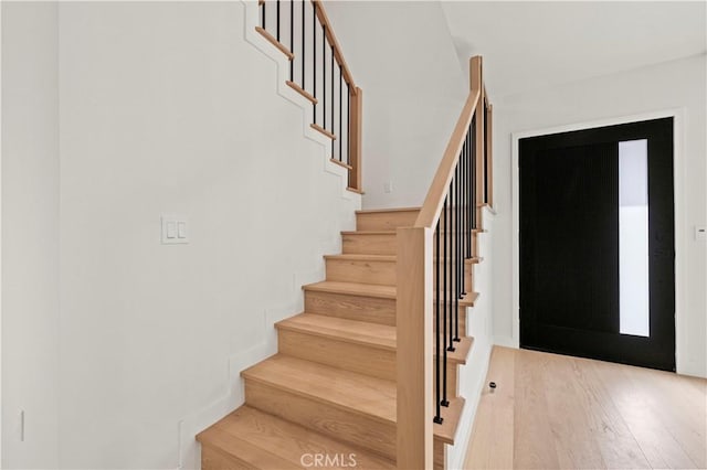 entryway featuring light hardwood / wood-style flooring