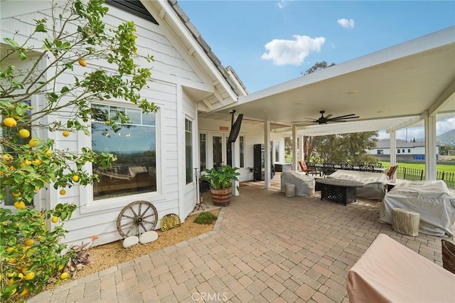 4210 Crestview Dr, Norco, CA 92860 - view of patio / terrace featuring ceiling fan and outdoor dining area