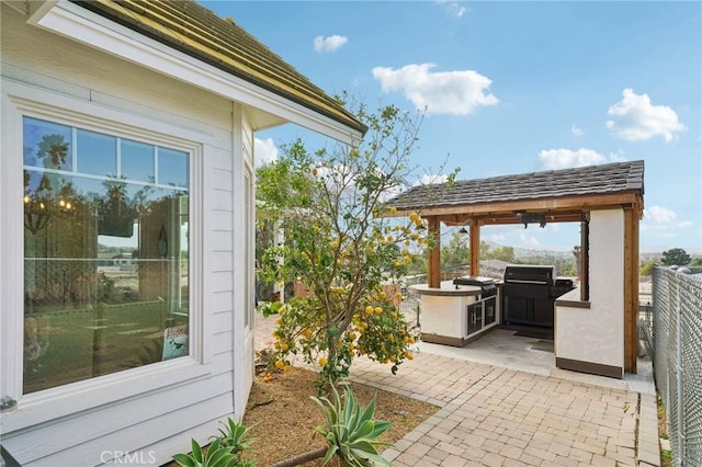 4210 Crestview Dr, Norco, CA 92860 - view of patio / terrace with exterior kitchen and a gazebo