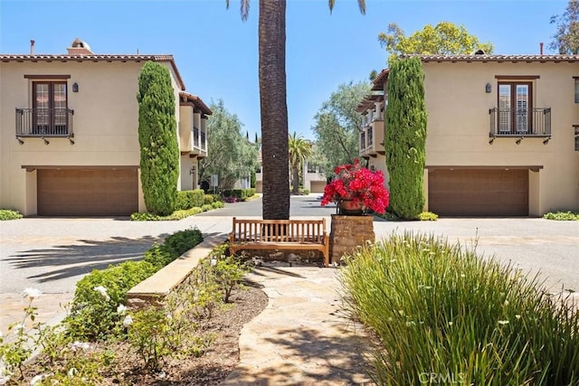 exterior space with a garage and driveway