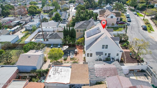 bird's eye view with a residential view