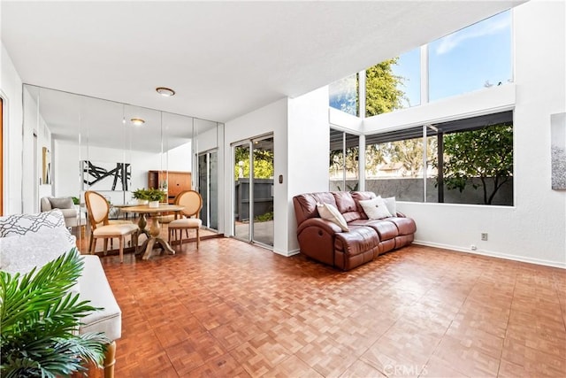 view of sunroom