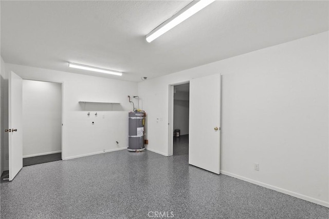 empty room featuring secured water heater