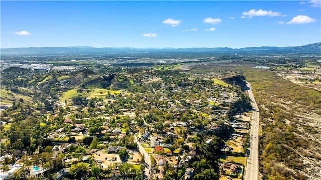 aerial view featuring a mountain view