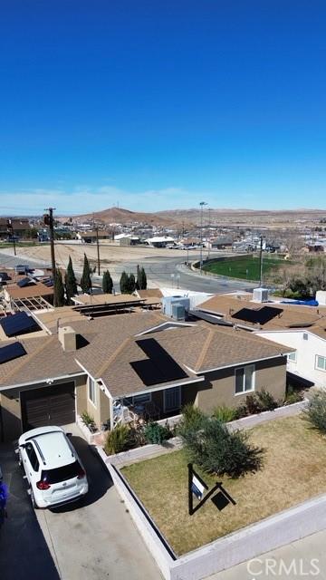 drone / aerial view with a residential view