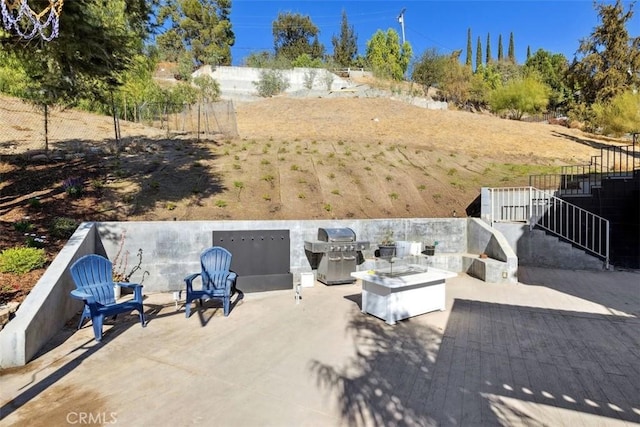 exterior space featuring grilling area