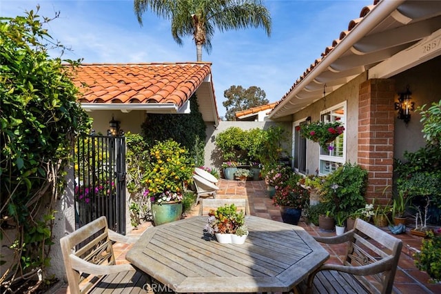 view of patio / terrace featuring outdoor dining area