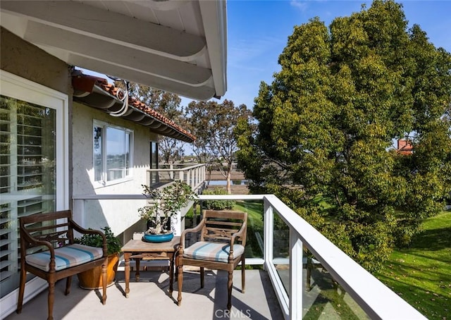 view of balcony