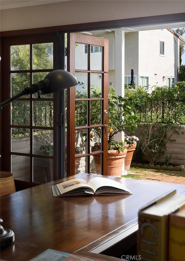 view of unfurnished dining area