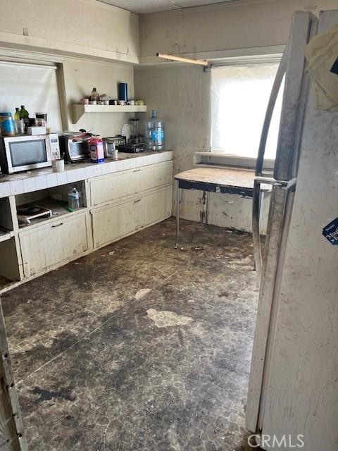 kitchen with white refrigerator