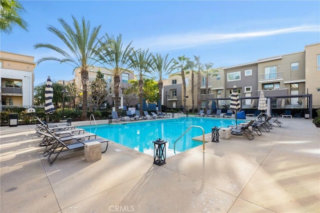 view of pool with a patio area