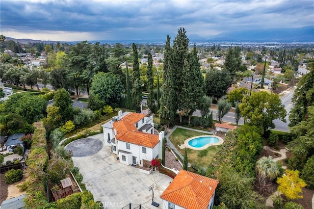 1205 W Highland Ave, Redlands, CA 92373 - drone / aerial view of a pool