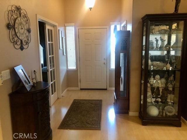 entrance foyer featuring light hardwood / wood-style flooring