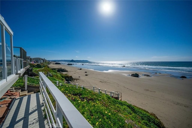 water view featuring a beach view