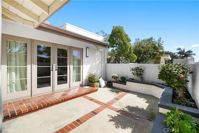 view of patio / terrace featuring french doors