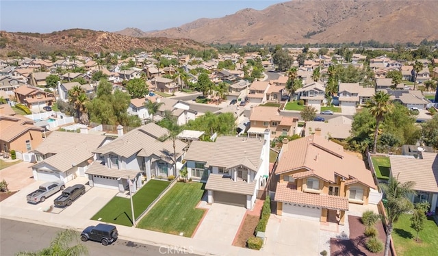 aerial view featuring a mountain view