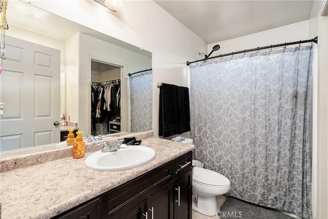 bathroom with toilet and vanity