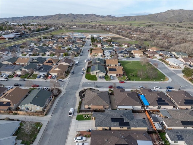 aerial view featuring a mountain view