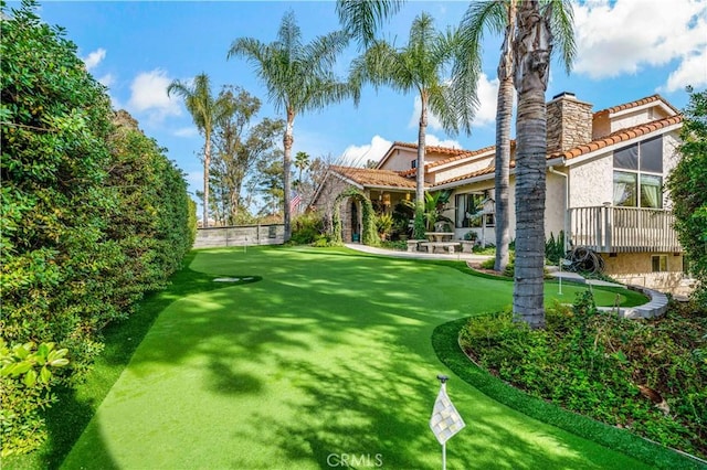 30451 San Pasqual Rd, Temecula, CA 92591 - view of yard featuring an area to practice putting
