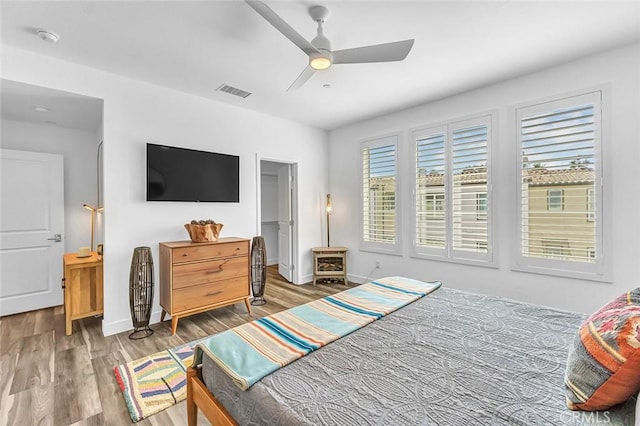 1632 Doheny Way, Dana Point, CA 92629 - bedroom featuring wood finished floors, baseboards, and a ceiling fan