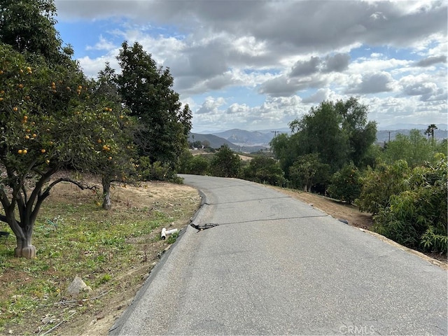 view of street featuring a mountain view