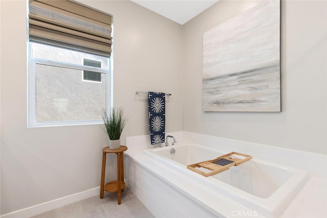 27717 Knoll View Pl, Valencia, CA 91381 - full bathroom featuring baseboards, visible vents, and a garden tub
