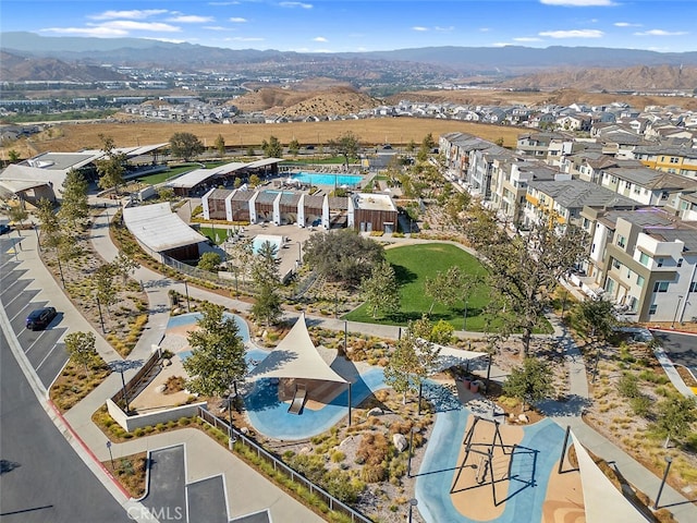 27717 Knoll View Pl, Valencia, CA 91381 - bird's eye view with a mountain view