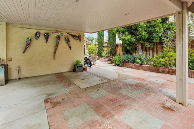 view of patio with a fenced backyard