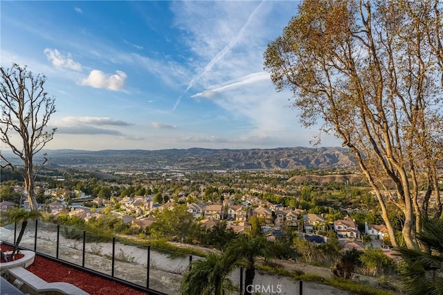 view of mountain feature featuring a residential view