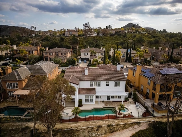 aerial view featuring a residential view