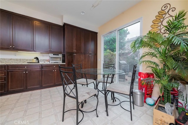 dining room featuring sink