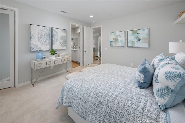 view of carpeted bedroom