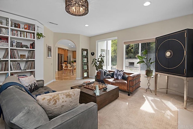 view of carpeted living room