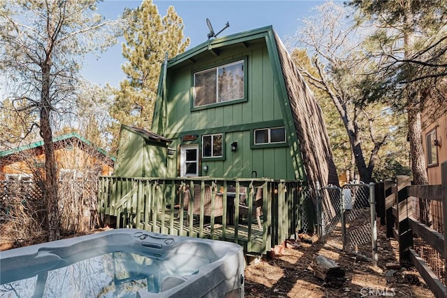396 Kern Ave, Sugarloaf, CA 92386 - view of front of home featuring a deck and a hot tub