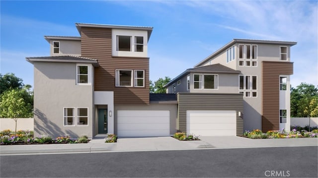 view of front facade featuring a garage