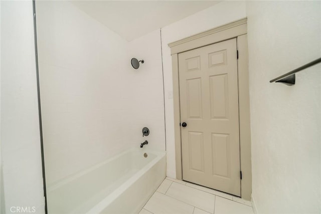 full bathroom featuring shower / bathtub combination and tile patterned flooring