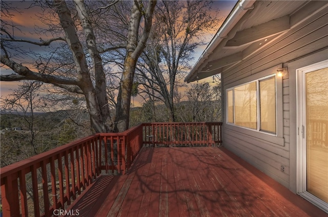 view of deck at dusk