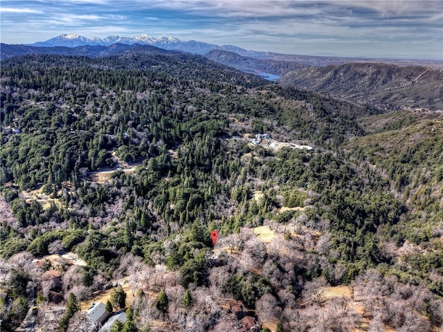 aerial view featuring a mountain view