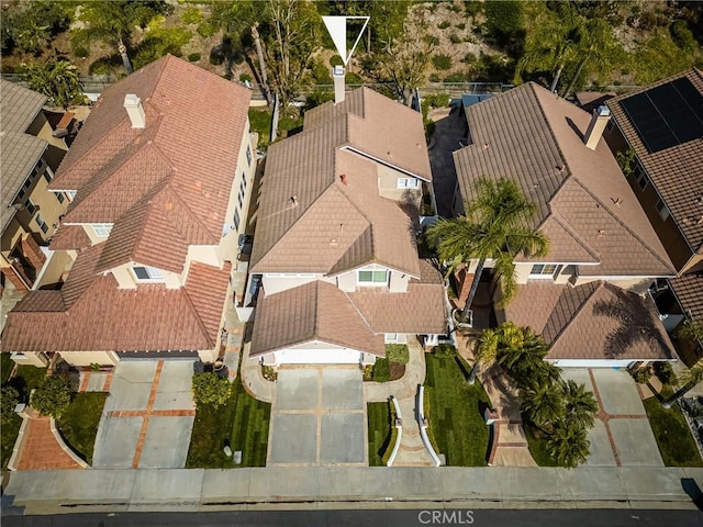 aerial view featuring a residential view