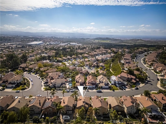 bird's eye view featuring a residential view