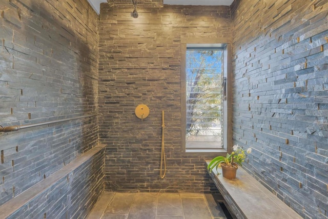 bathroom with a shower