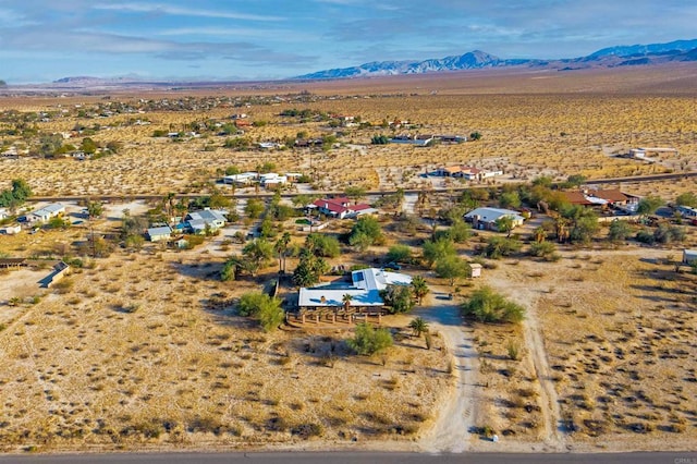 bird's eye view with a mountain view