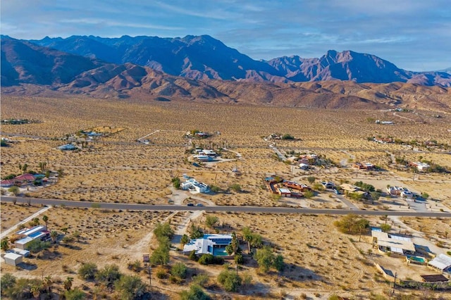 aerial view featuring a mountain view