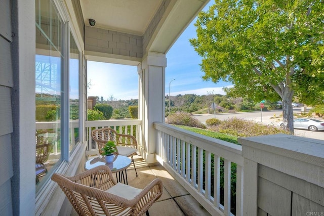 balcony with a porch