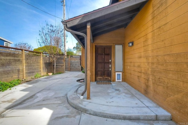 view of patio with fence