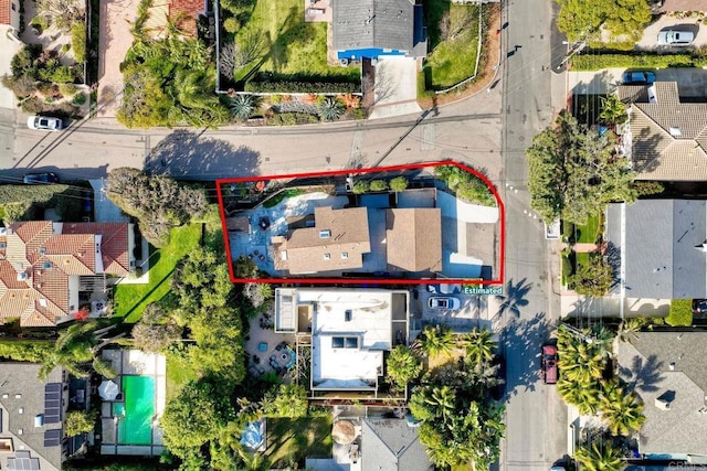 bird's eye view featuring a residential view