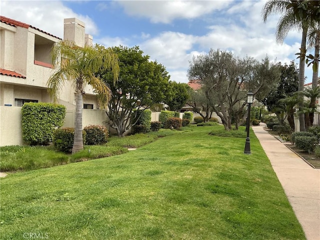 exterior space with a lawn